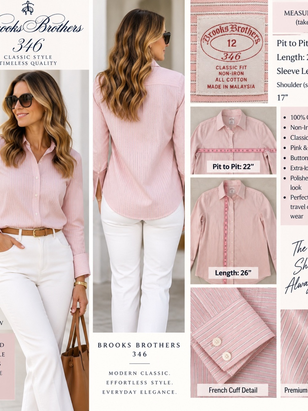 Brooks Brothers Pink Striped Classic-Fit Button-Down Shirt